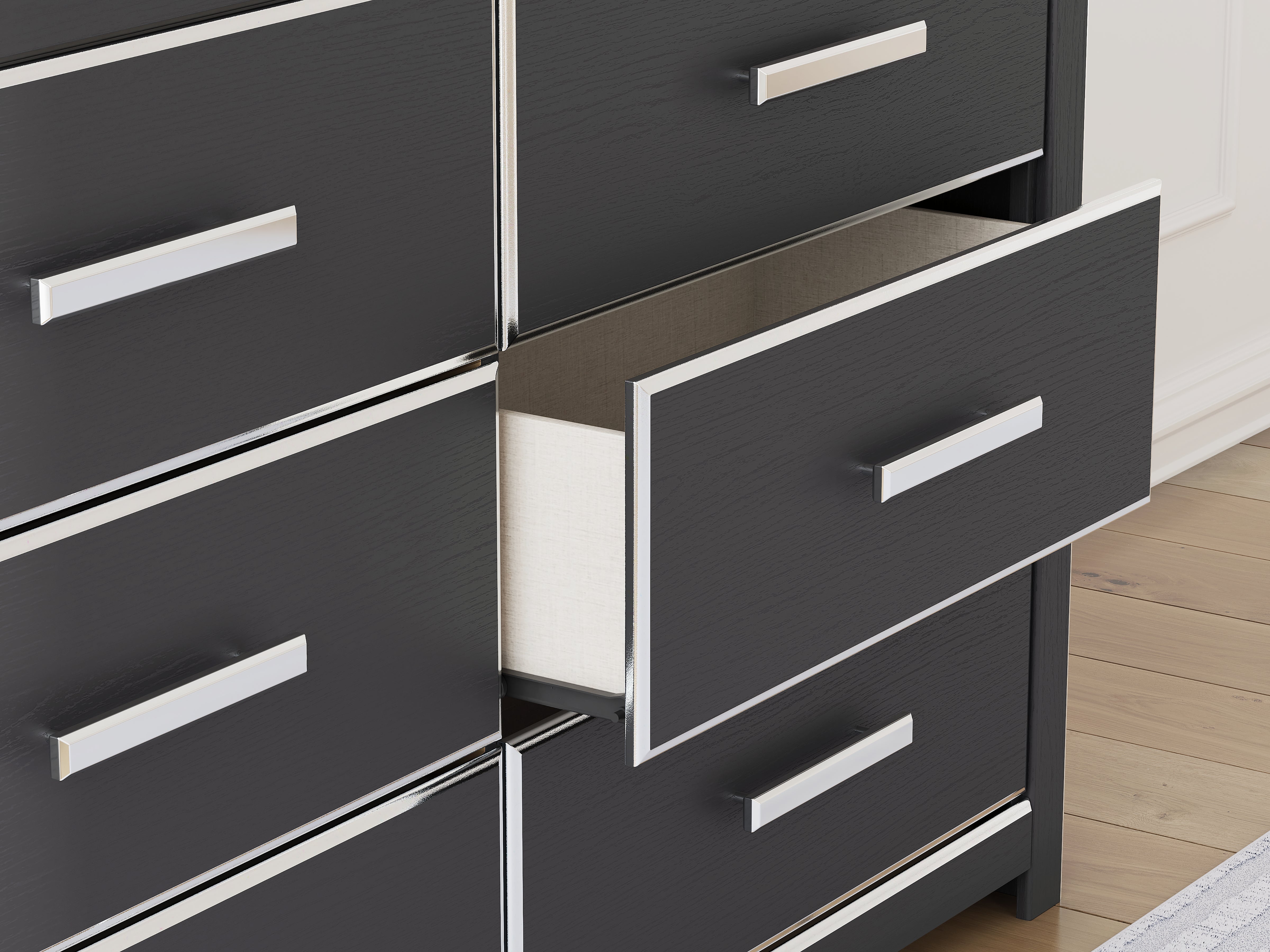 Zuraleus Queen Upholstered Bed, Dresser and Nightstand