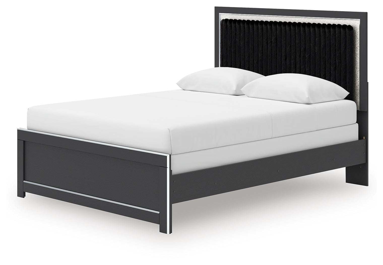 Zuraleus Queen Upholstered Panel Bed, Dresser and Mirror
