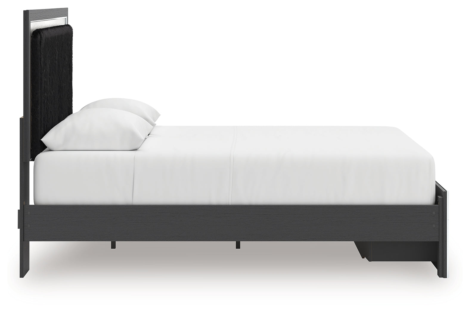 Zuraleus Queen Upholstered Panel Platform Storage Bed, Dresser and Mirror