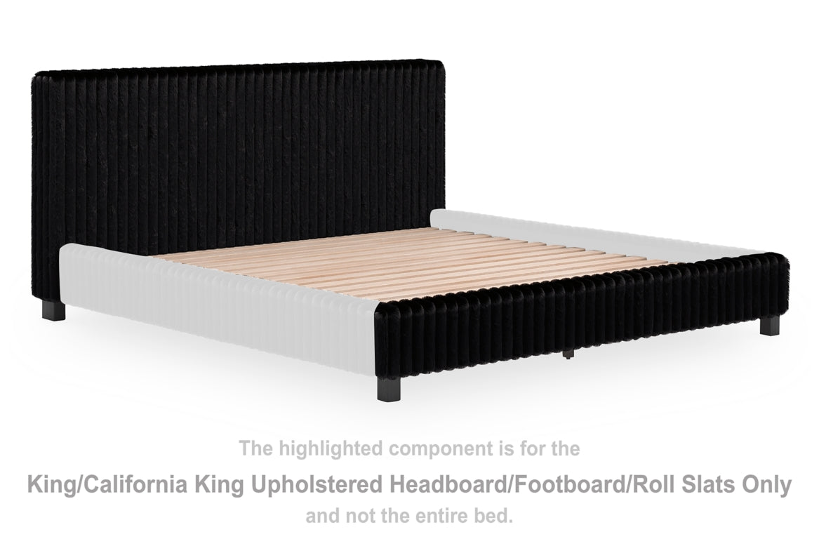 Zuraleus King/California King Upholstered Headboard/Footboard/Roll Slats