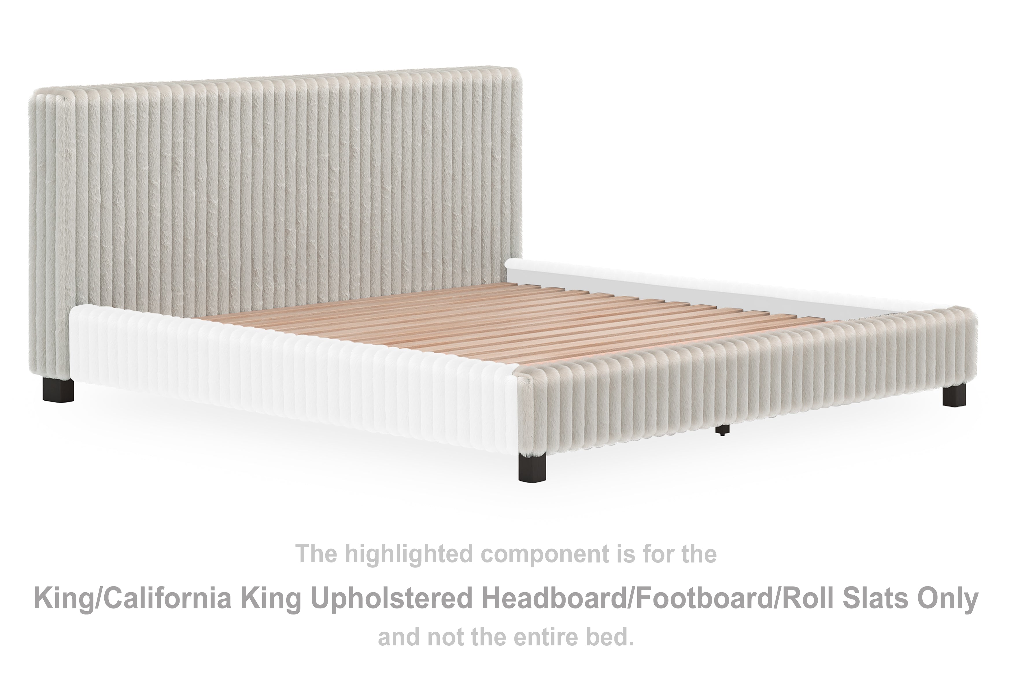 Zuraleus King/California King Upholstered Headboard/Footboard/Roll Slats