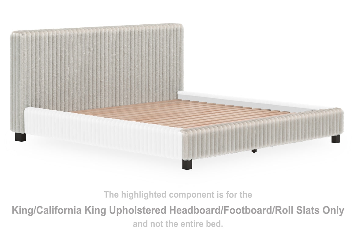 Zuraleus King/California King Upholstered Headboard/Footboard/Roll Slats