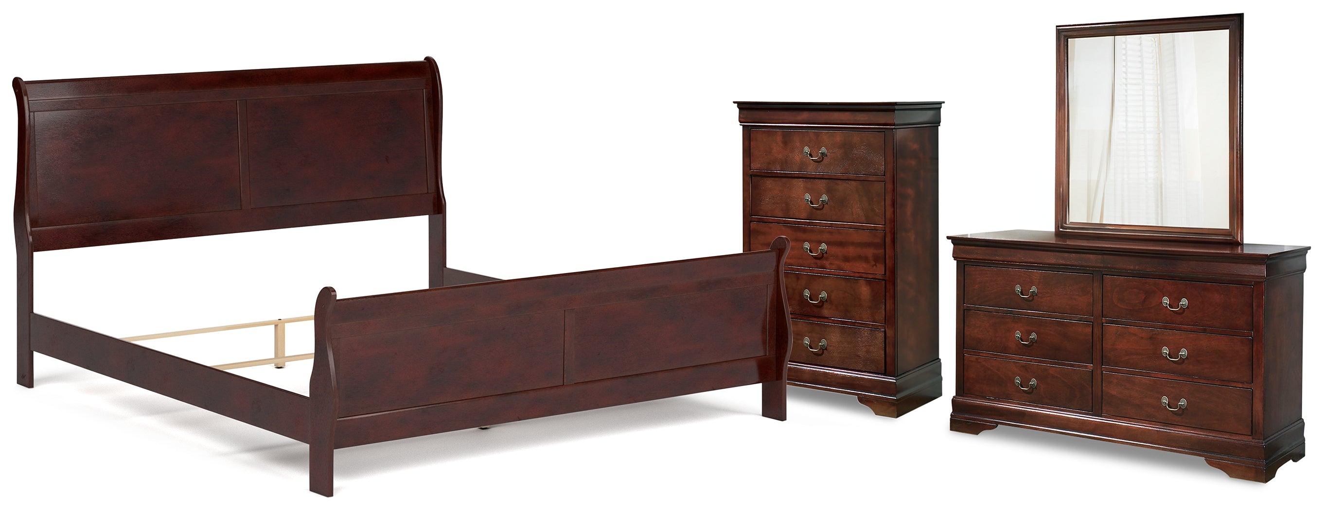 Alisdair King Sleigh Bed, Dresser, Mirror and Chest