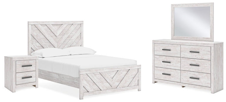 Cayboni Full Panel Bed, Dresser, Mirror and Nightstand