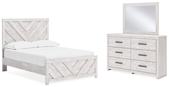 Cayboni Full Panel Bed, Dresser and Mirror