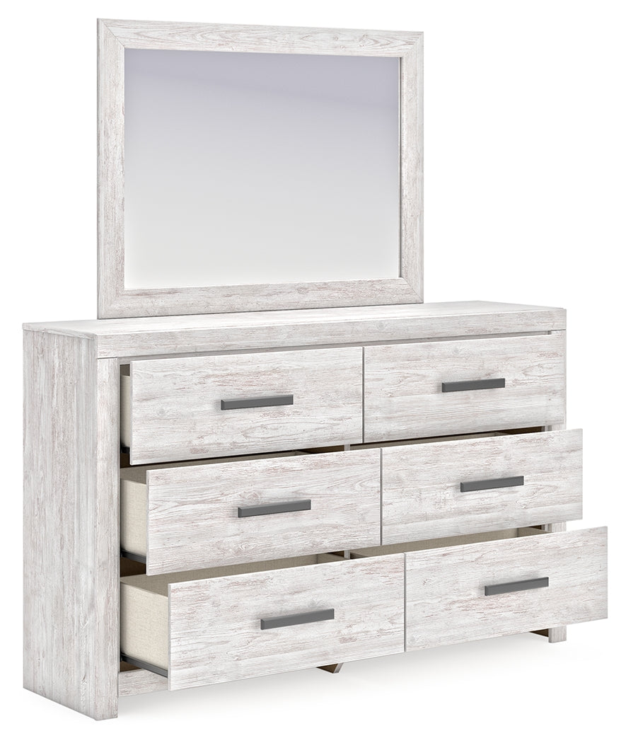 Cayboni Full Panel Bed, Dresser and Mirror