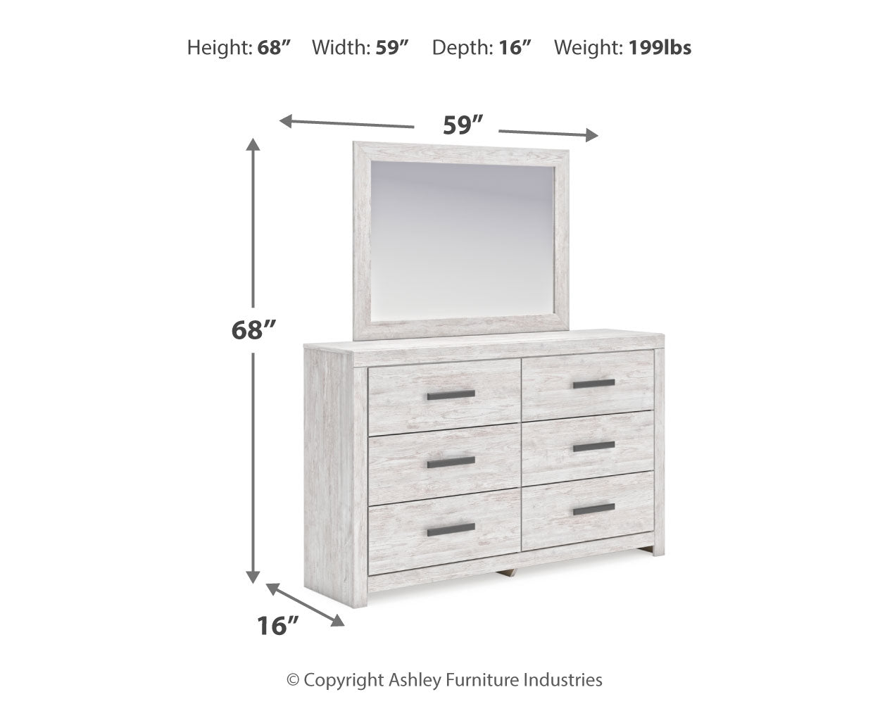 Cayboni Queen Panel Bed, Dresser, Mirror and Nightstand