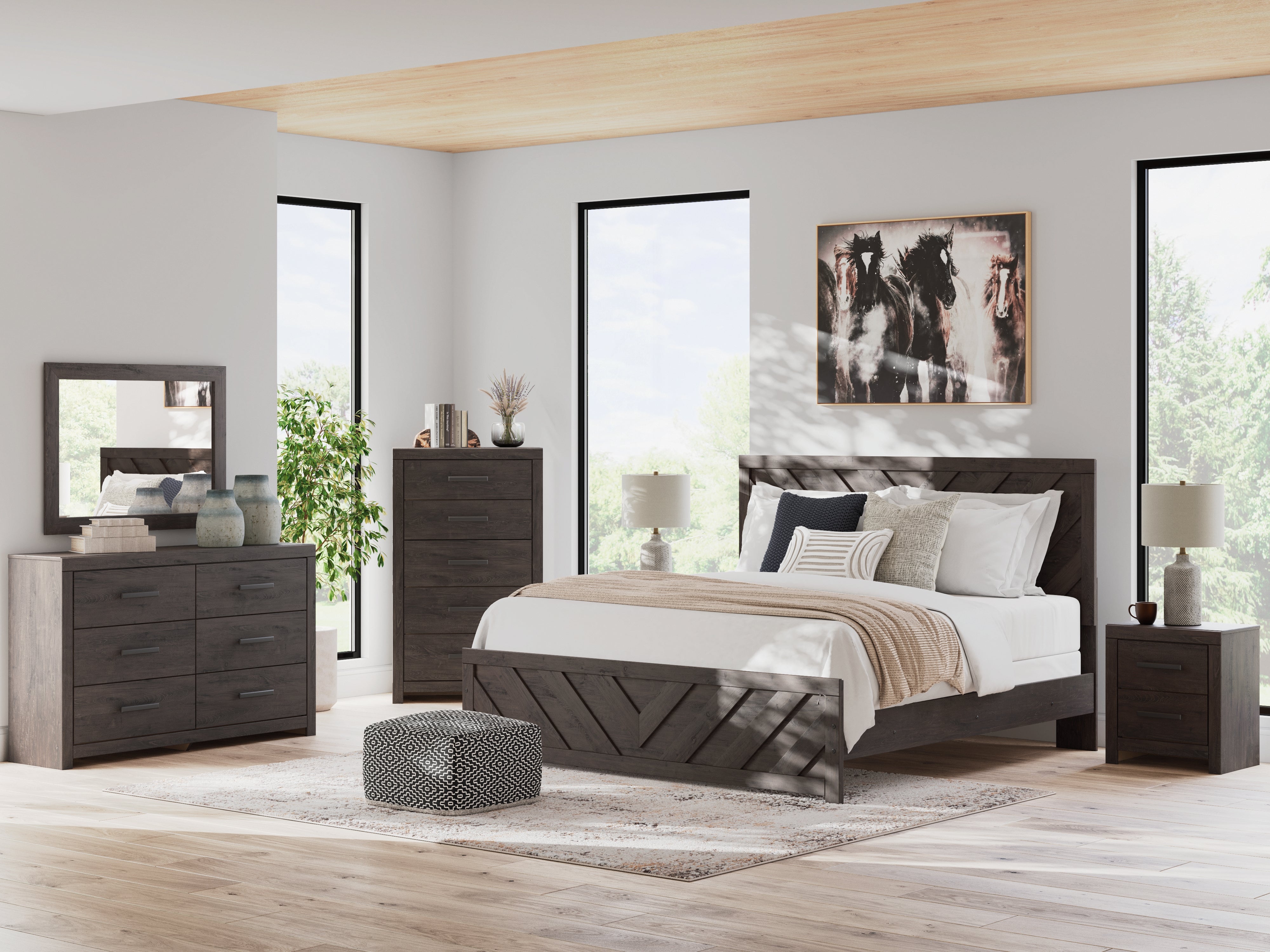 Prendonea King Panel Bed