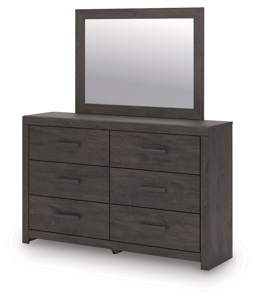 Prendonea Full Panel Bed, Dresser and Mirror