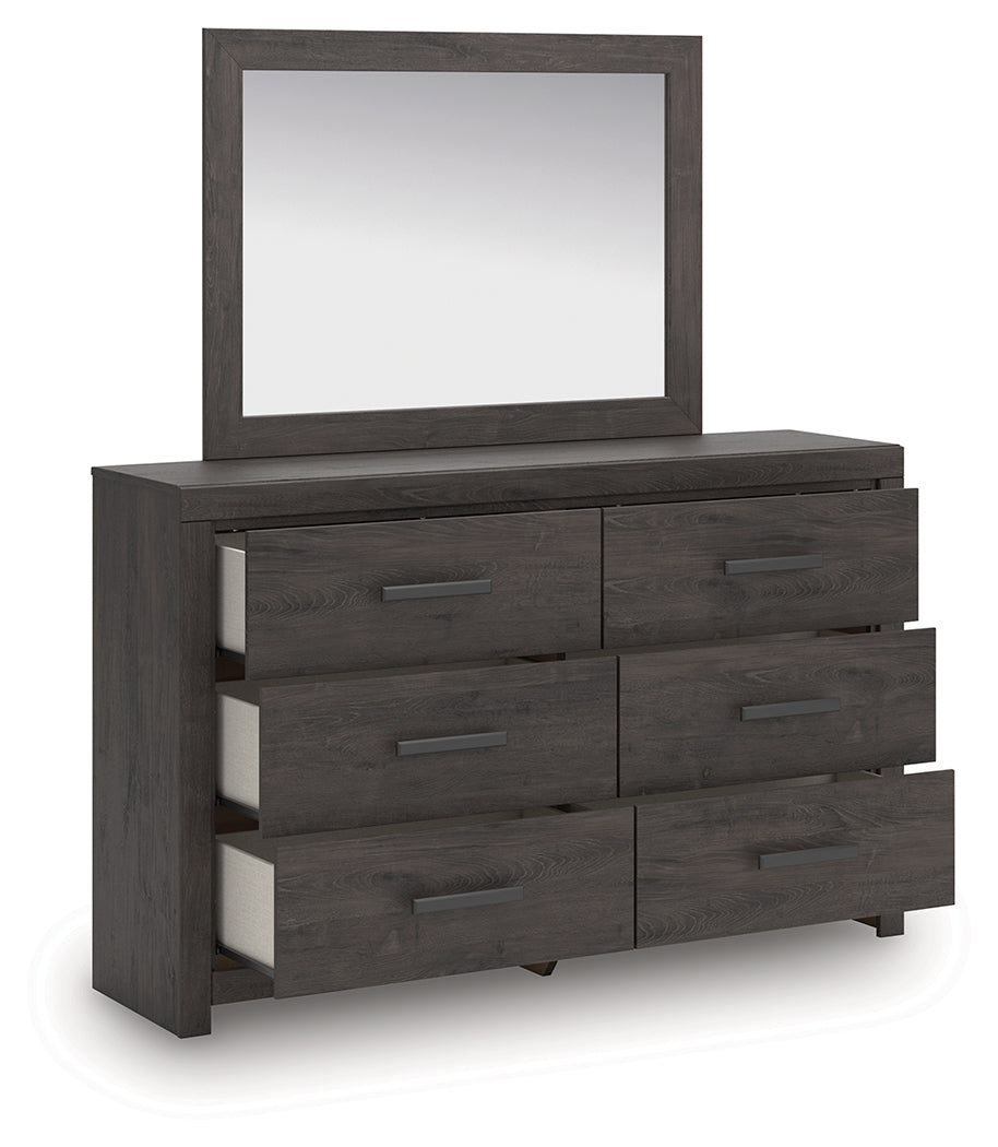 Prendonea Full Panel Bed, Dresser and Mirror