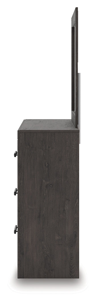 Prendonea Full Panel Bed, Dresser and Mirror