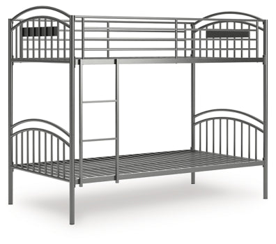 Lanceburg Twin over Twin Bunk Bed with Ladder
