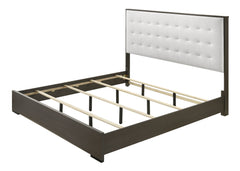 Sharpe Brown Queen Upholstered Panel Bed - MyWaynesHome #