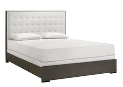 Sharpe Brown Queen Upholstered Panel Bed - MyWaynesHome #