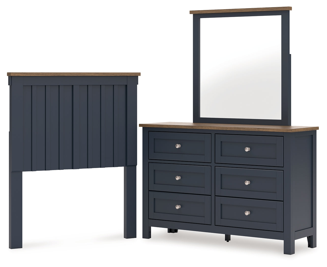 Landocken Twin Panel Headboard, Dresser and Mirror