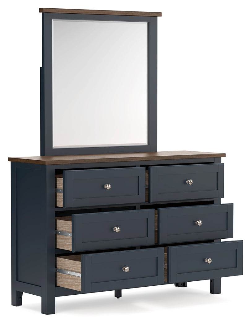 Landocken Twin Panel Bed, Dresser and Mirror