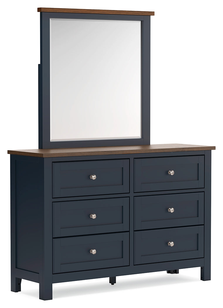 Landocken Twin Panel Headboard, Dresser and Mirror