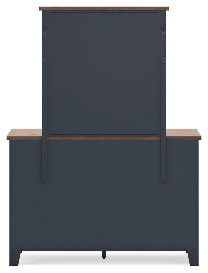 Landocken Full Panel Bed, Dresser and Mirror