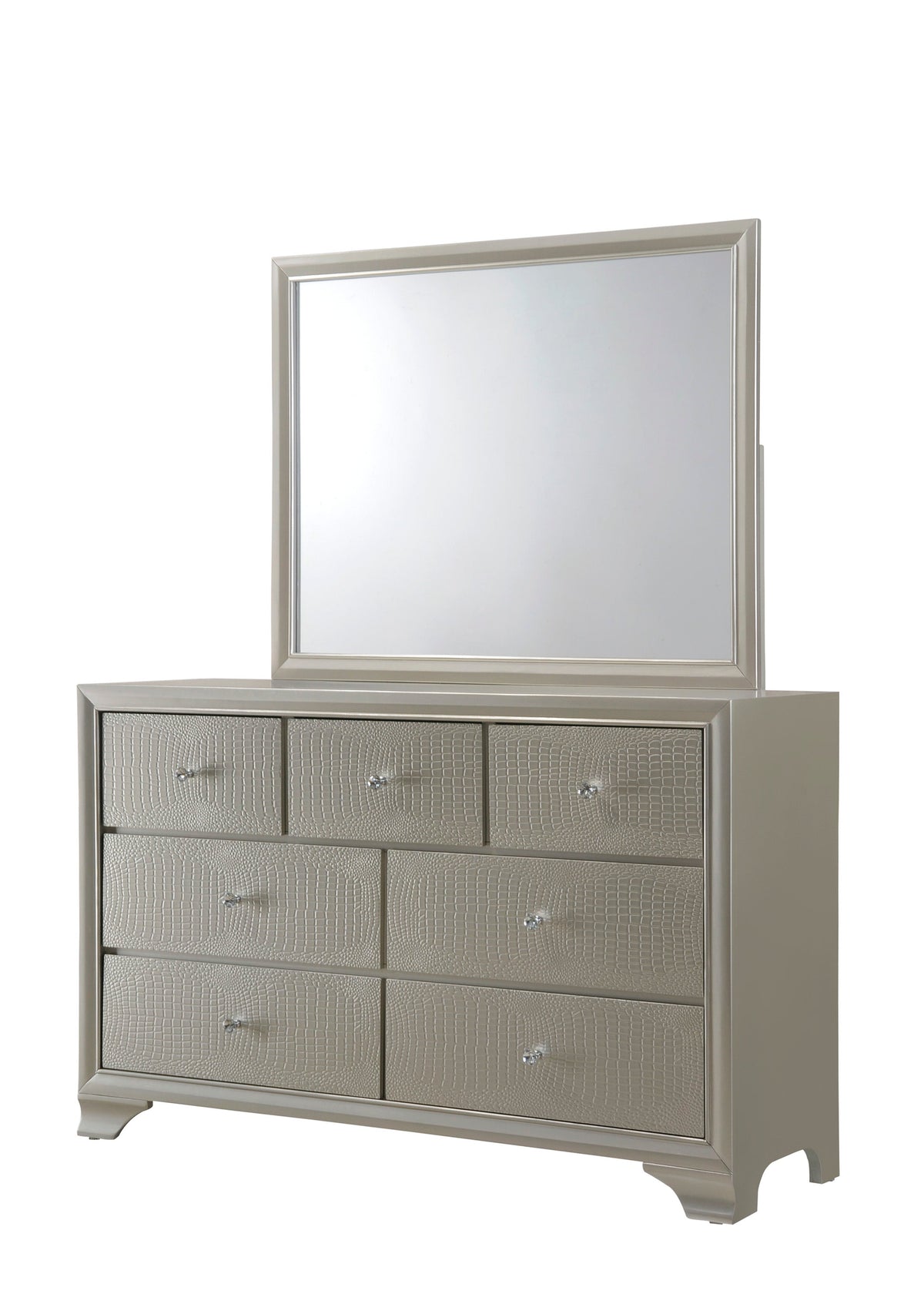Lyssa Champagne Bedroom Mirror (Mirror Only) - MyWaynesHome #