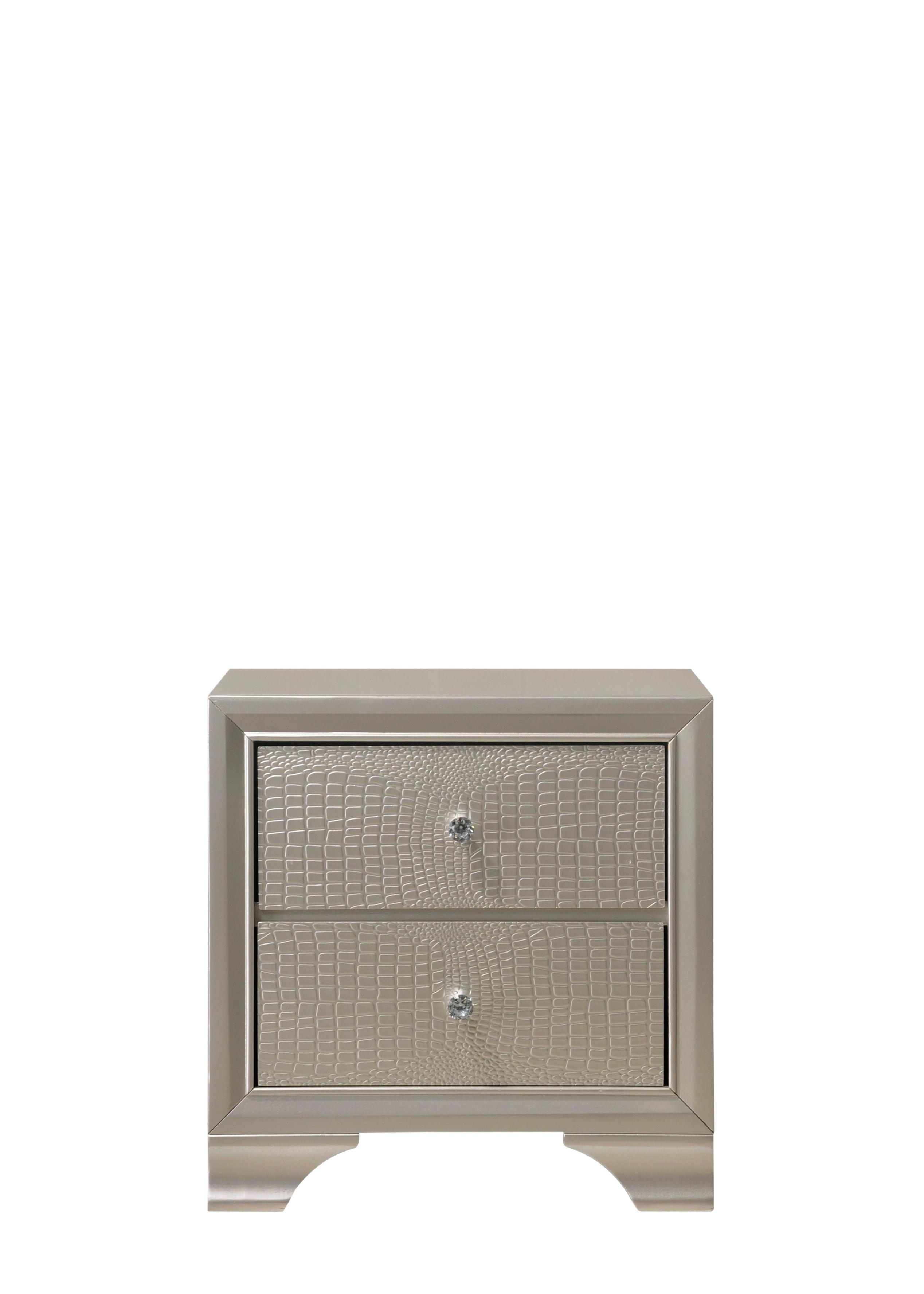 Lyssa Champagne LED Upholstered Panel Bedroom Set - MyWaynesHome #