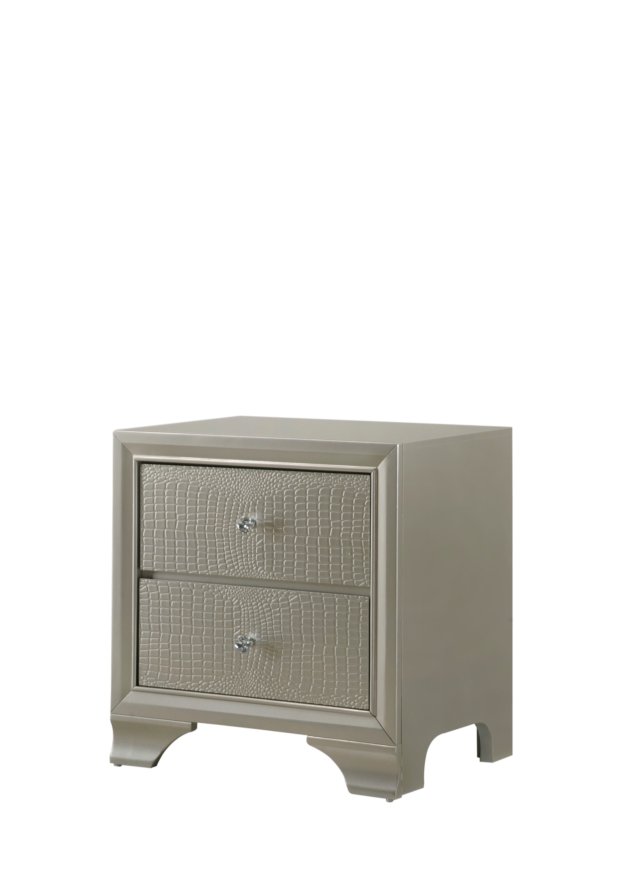 Lyssa Champagne LED Upholstered Panel Bedroom Set - MyWaynesHome #