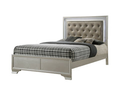 Lyssa Champagne LED Upholstered Panel Bedroom Set - MyWaynesHome #