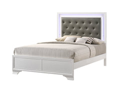 Lyssa Frost LED Upholstered Panel Bedroom Set - MyWaynesHome #