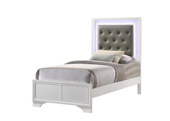 Lyssa Frost LED Upholstered Panel Youth Bedroom Set - MyWaynesHome #