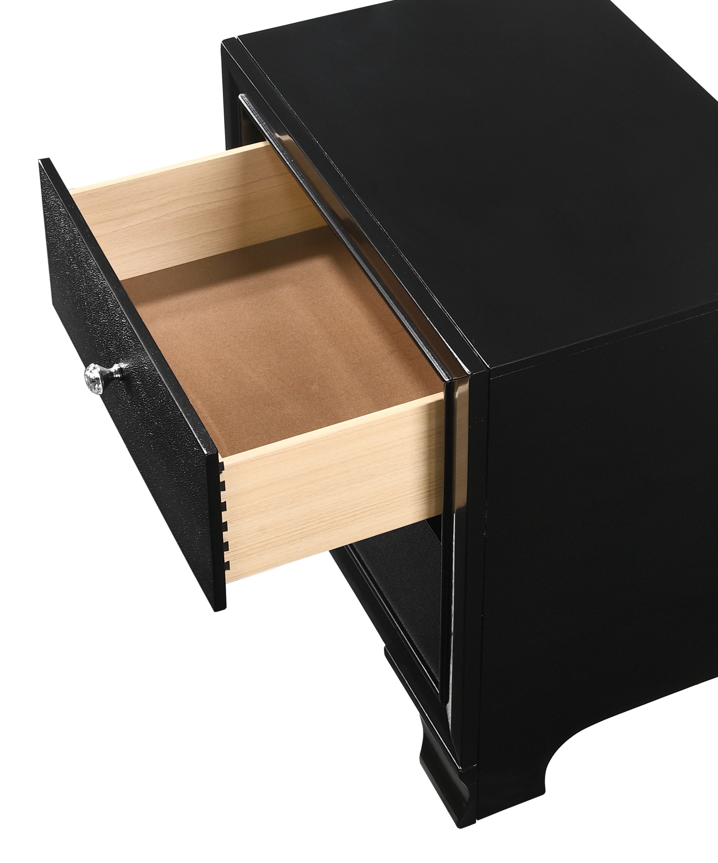 Micah Black LED Upholstered Panel Bedroom Set - MyWaynesHome #