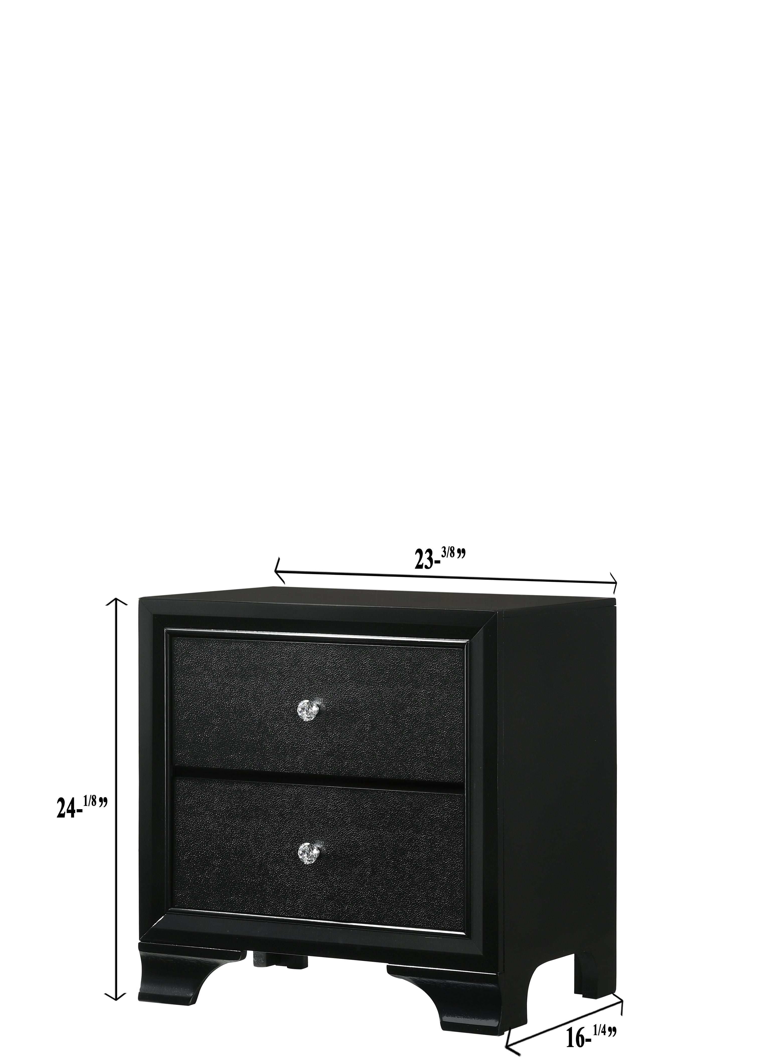 Micah Black LED Upholstered Panel Bedroom Set - MyWaynesHome #