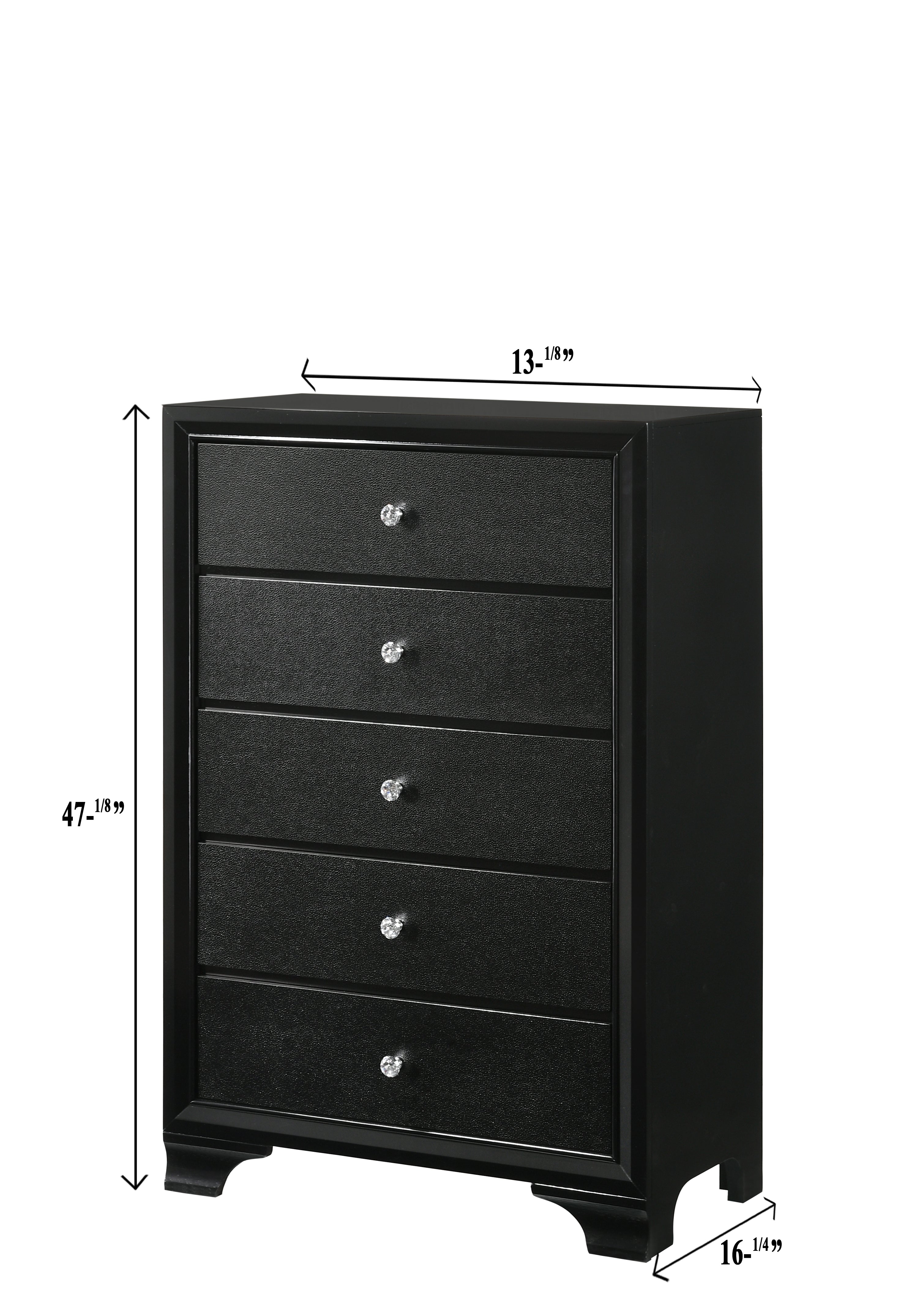 Micah Black LED Upholstered Panel Bedroom Set - MyWaynesHome #