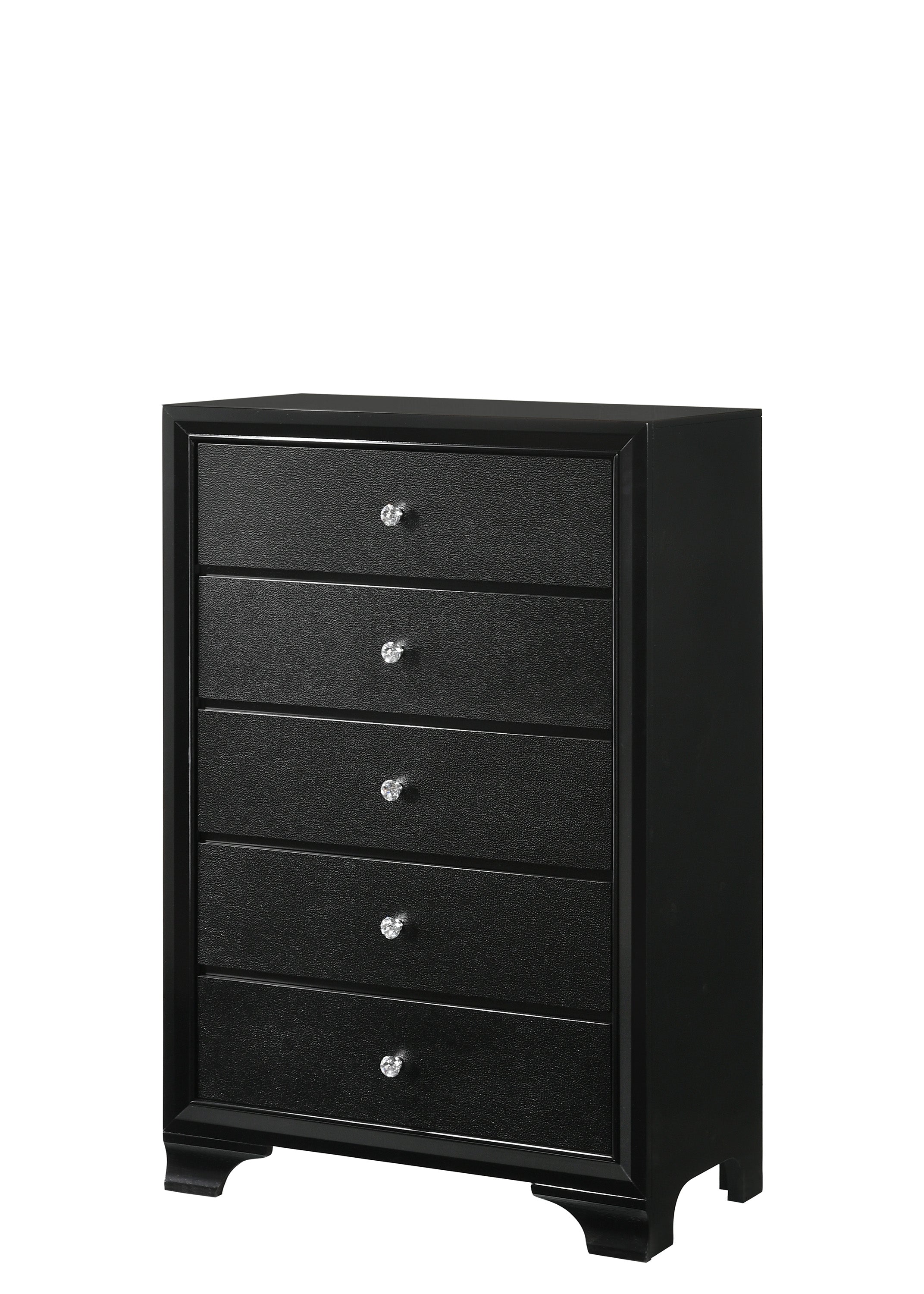Micah Black LED Upholstered Panel Bedroom Set - MyWaynesHome #