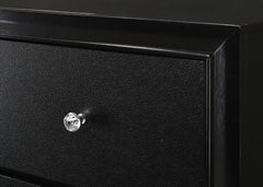 Micah Black LED Upholstered Panel Bedroom Set - MyWaynesHome #