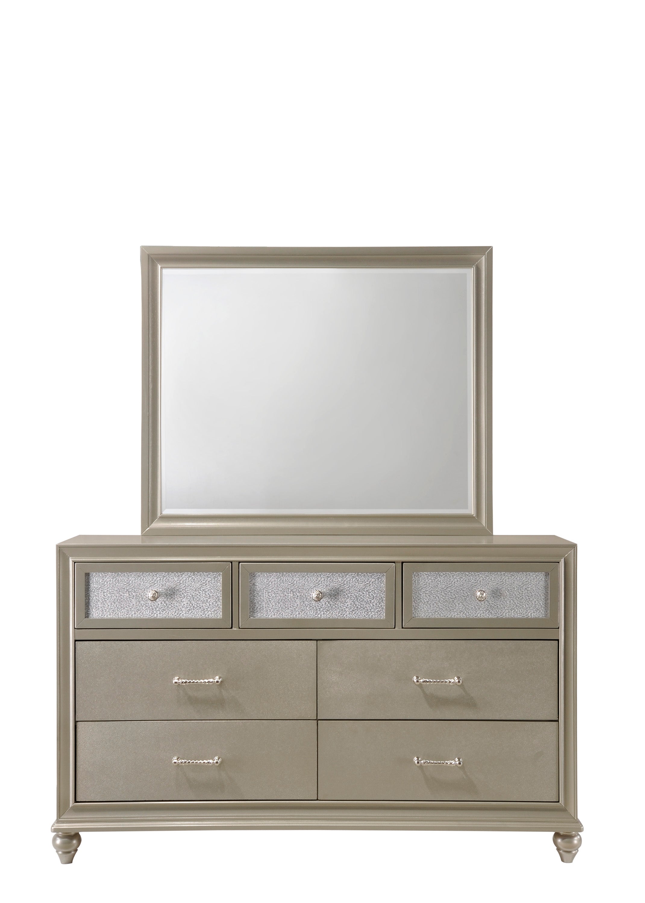 Lila Champagne Upholstered Panel Youth Bedroom Set - MyWaynesHome #