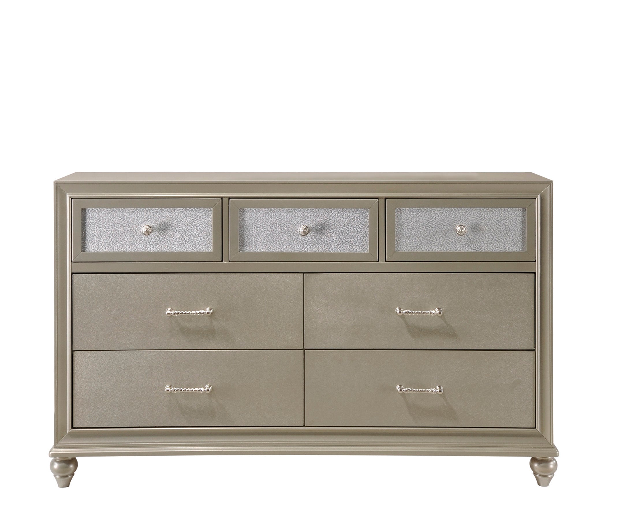 Lila Champagne Upholstered Panel Youth Bedroom Set - MyWaynesHome #