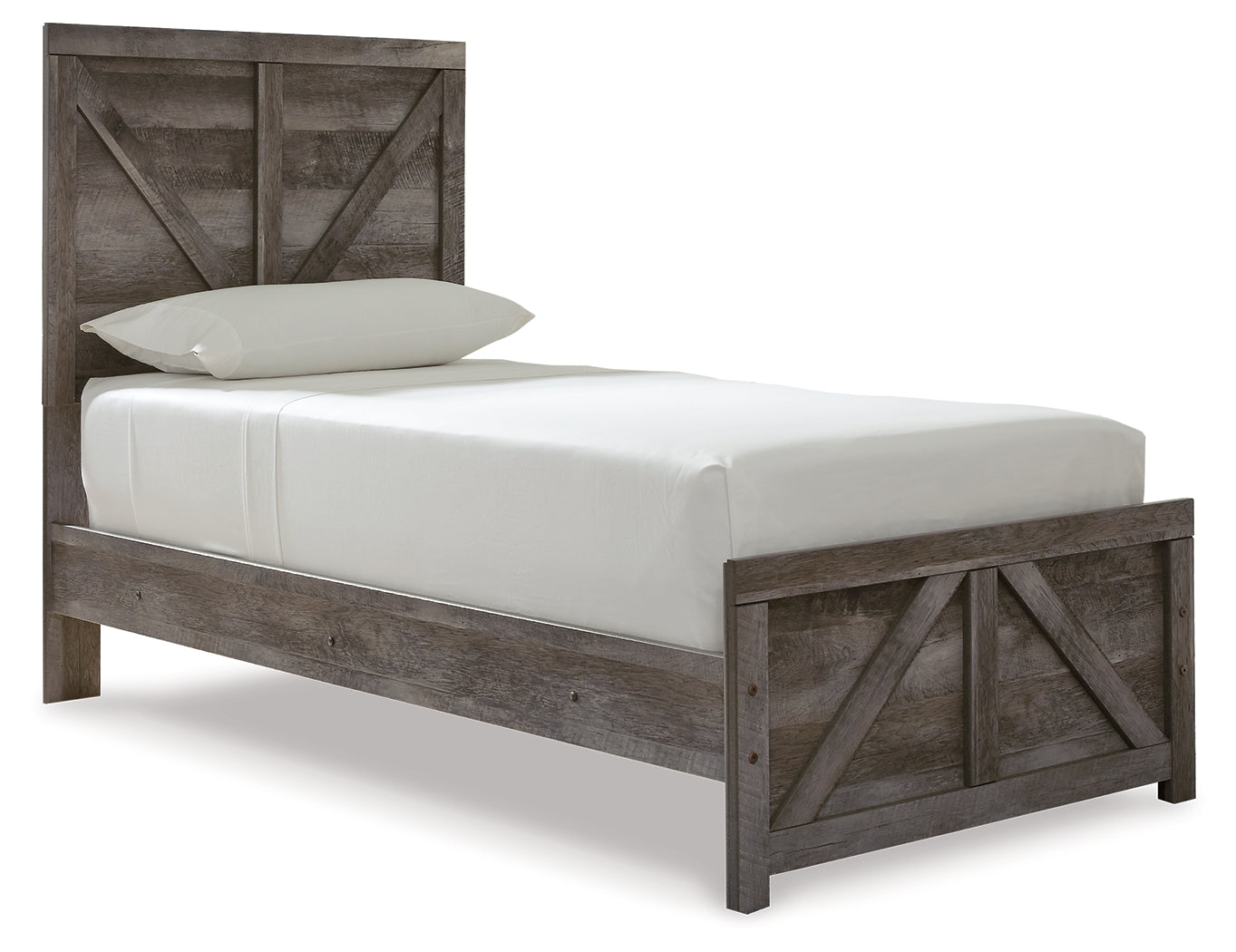 Wynnlow Twin Crossbuck Panel Bed, Dresser and Mirror
