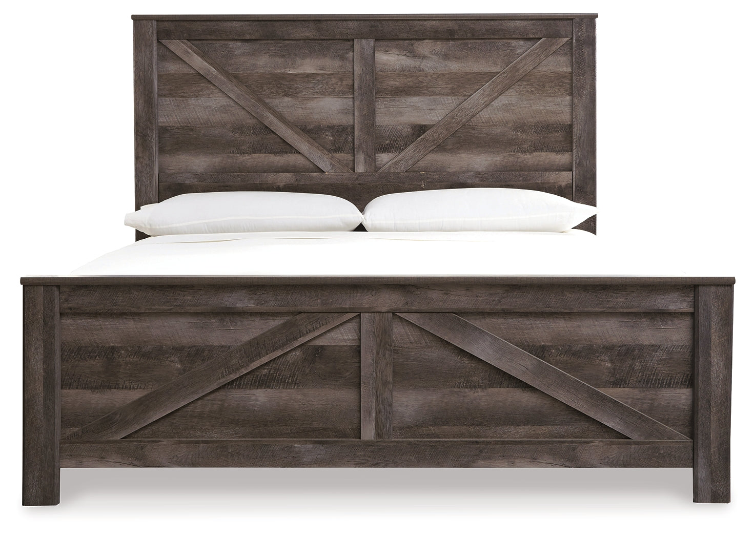Wynnlow King Crossbuck Panel Bed and Chest