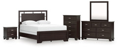 Covetown Queen Panel Bed, Dresser, Mirror, Chest and Nightstand