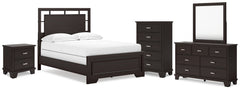 Covetown Full Panel Bed, Dresser, Mirror, Chest and Nightstand