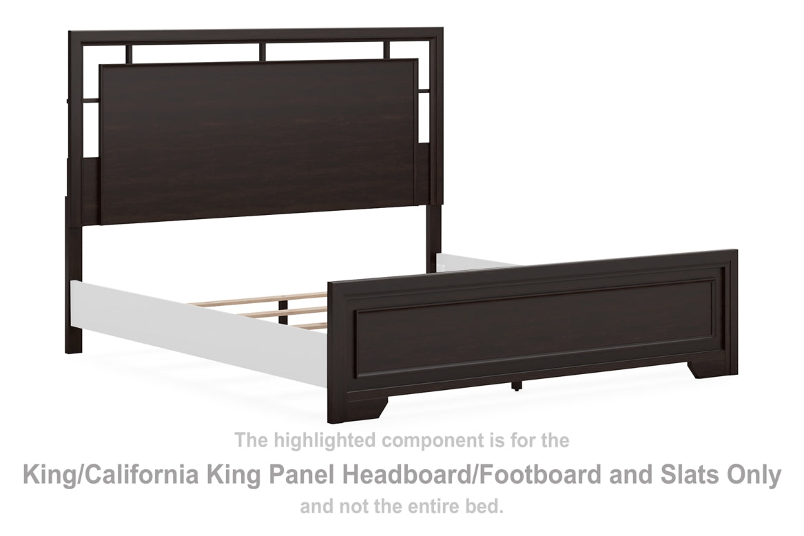 Covetown King/California King Panel Headboard/Footboard and Slats