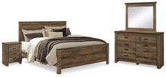 Trinell King Panel Bed, Dresser, Mirror and Nightstand