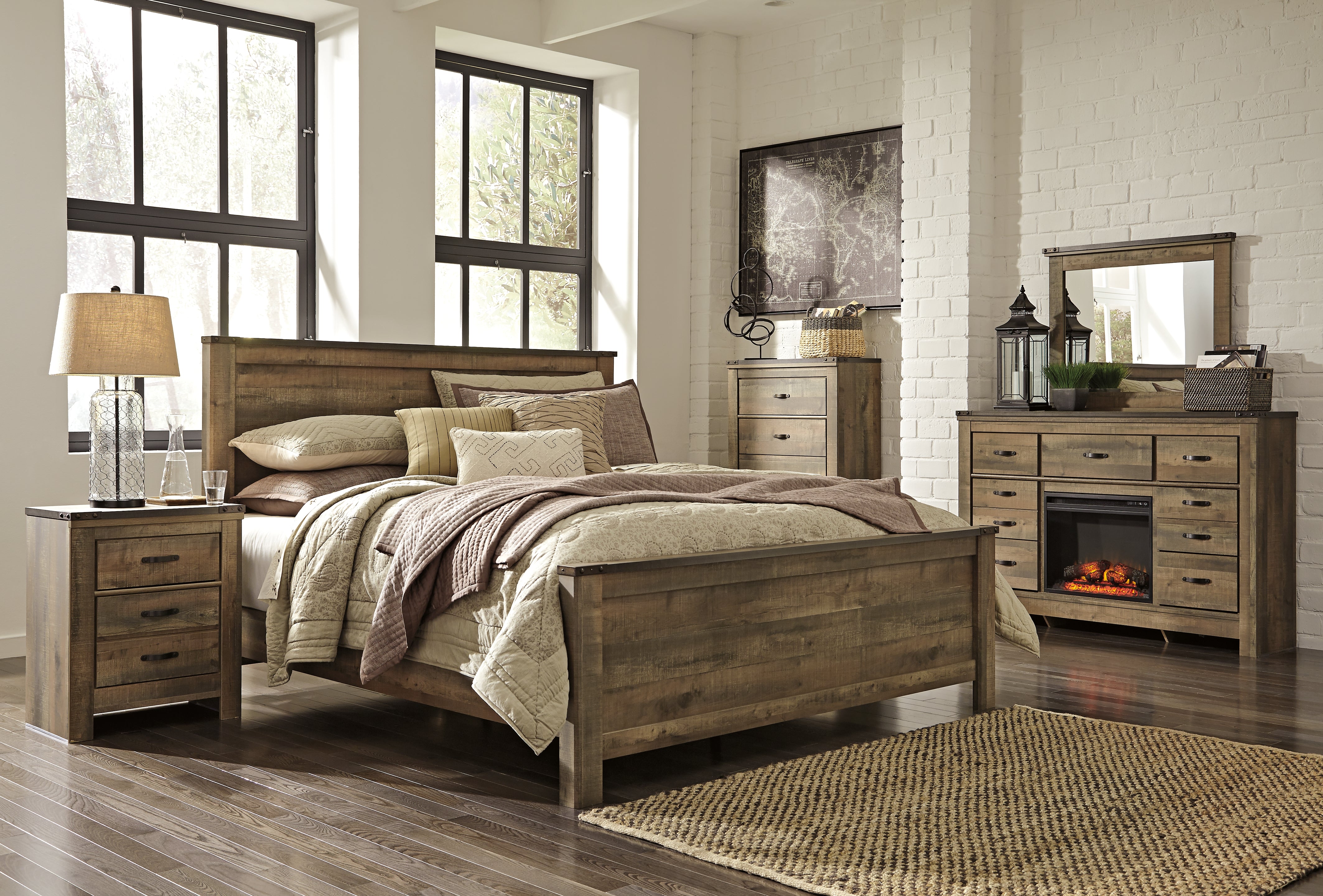 Trinell King Panel Bed - MyWaynesHome #