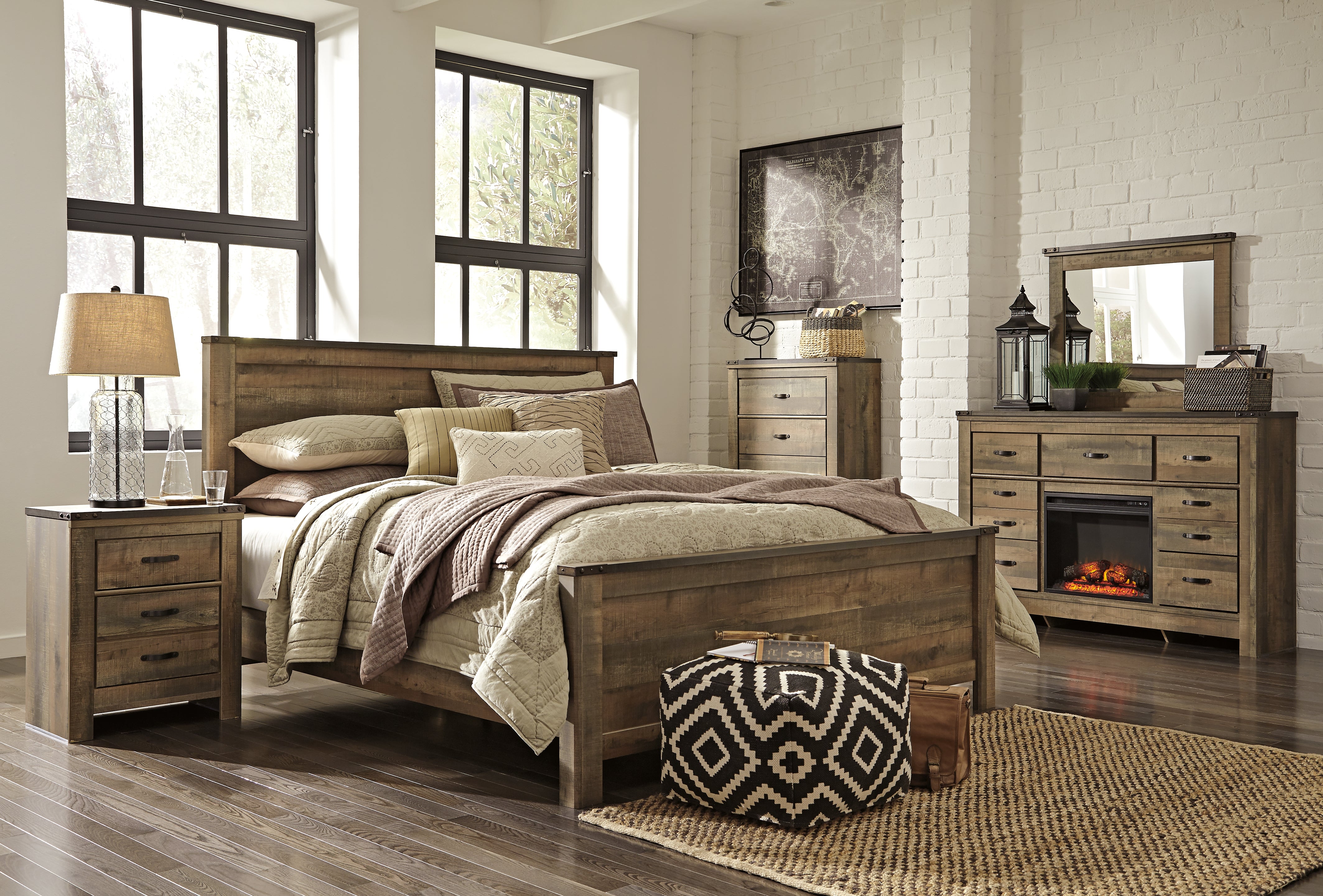 Trinell King Panel Bed - MyWaynesHome #