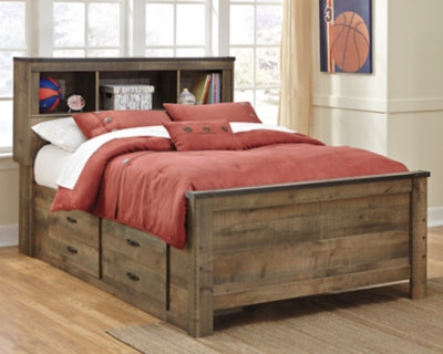 Trinell Full Bookcase Bed with 2 Sided Storage - MyWaynesHome #