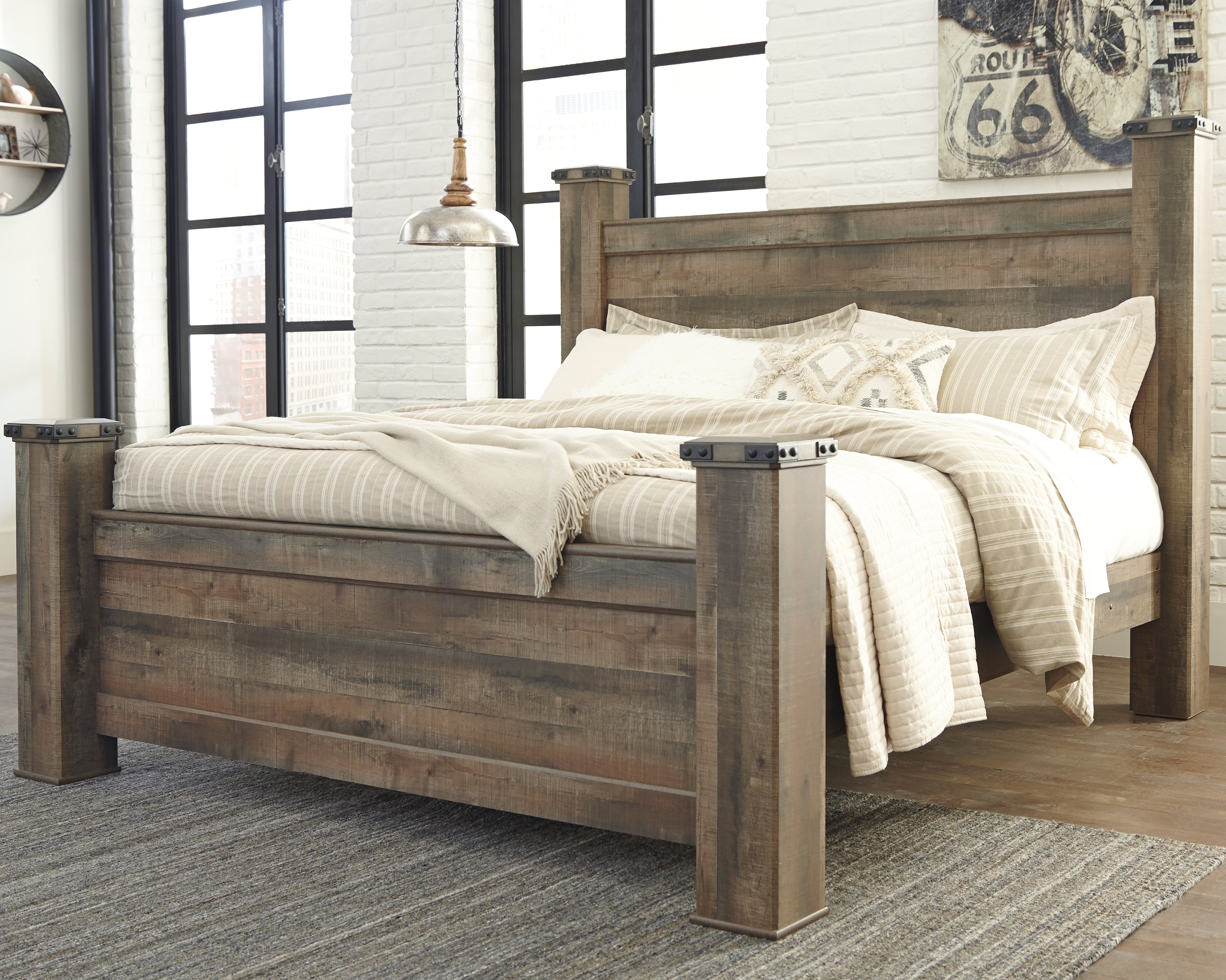Trinell King Poster Bed - MyWaynesHome #