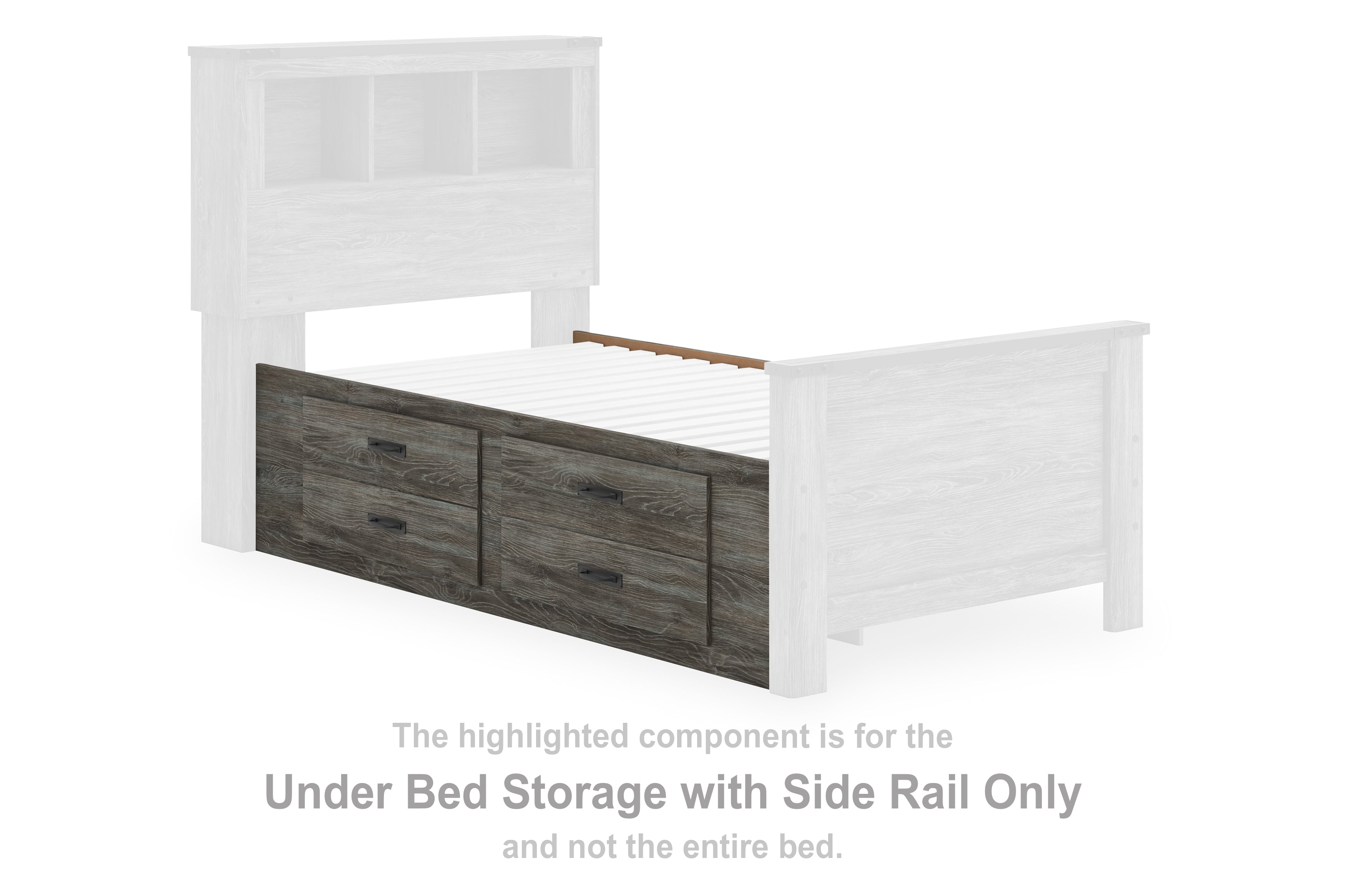 Frandern Under Bed Storage with Side Rail