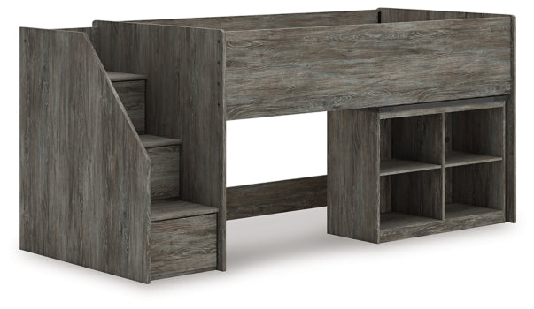 Frandern Twin Loft  Bed with Bookcase Storage