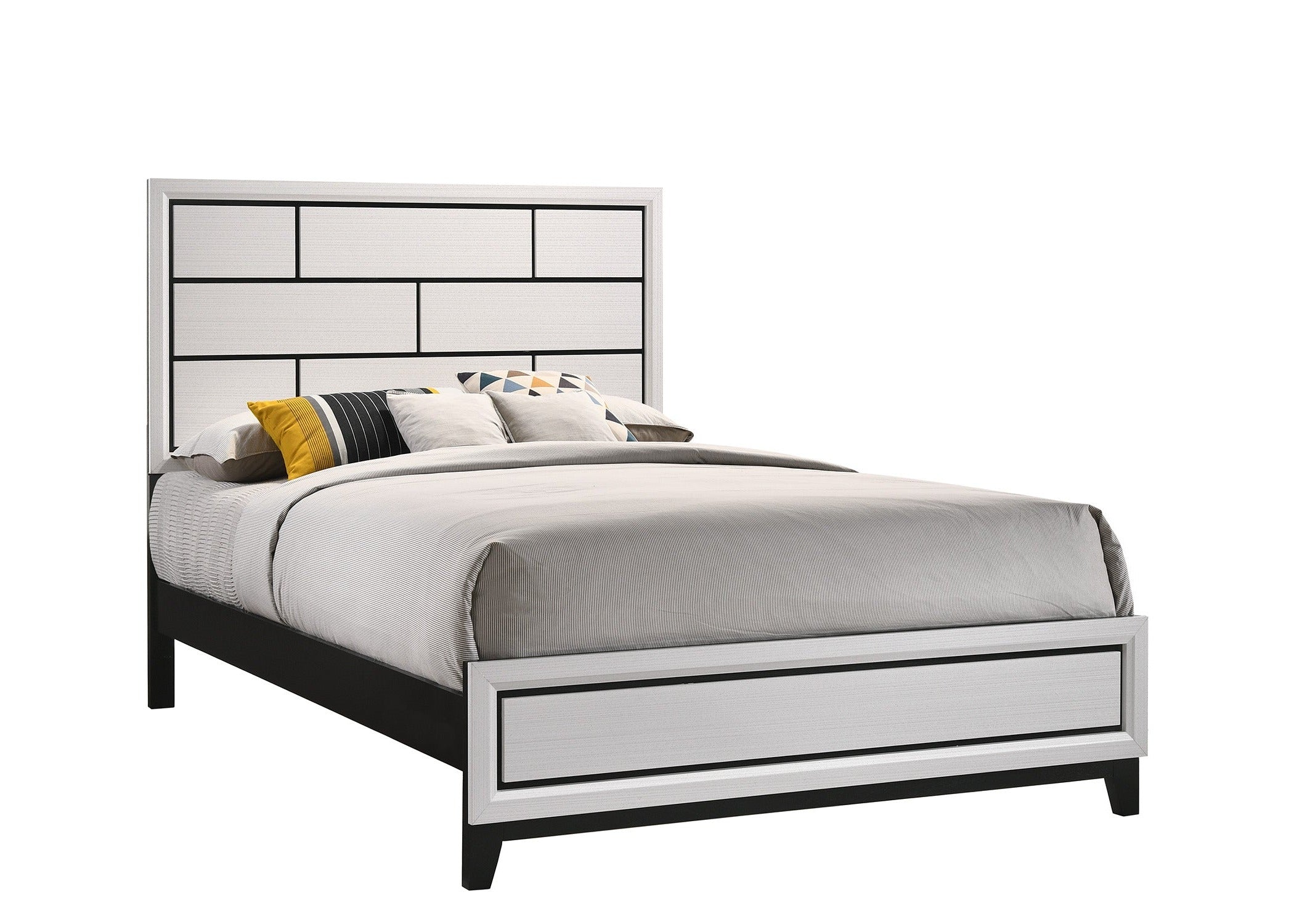 Akerson Chalk Queen Panel Bed - MyWaynesHome #