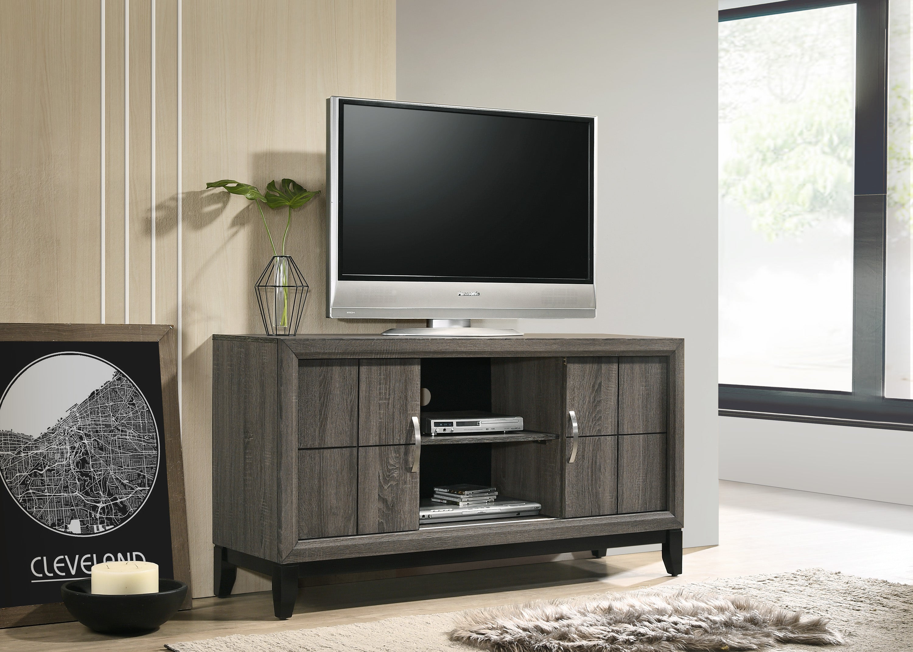 Akerson Gray 55" TV Stand - MyWaynesHome #