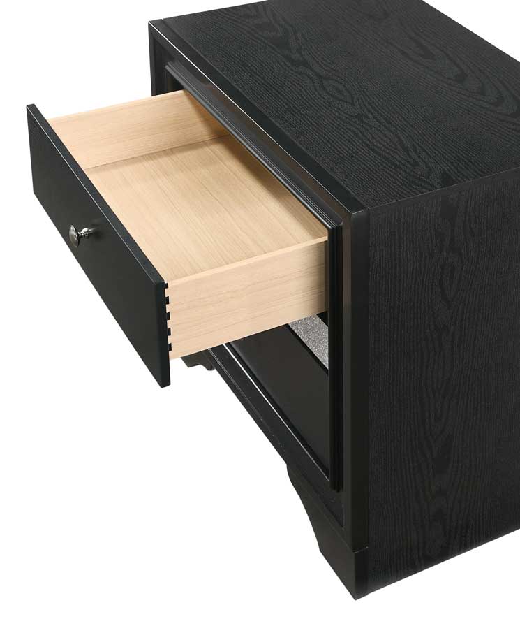 Regata Black/Silver Nightstand - MyWaynesHome #